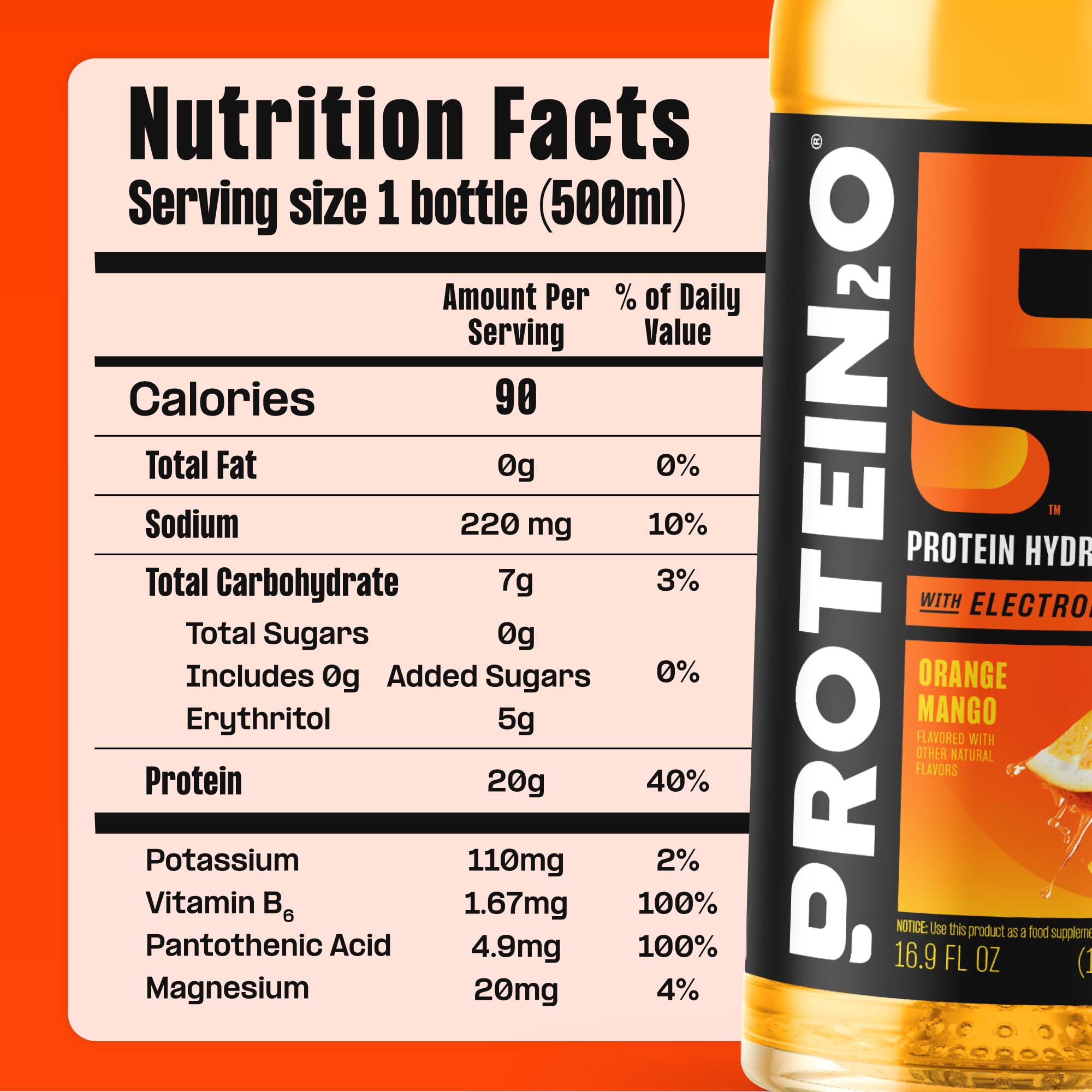 Protein2o en escena deportiva exterior ofreciendo hidratación y energía rápida