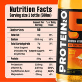 Protein2o en escena deportiva exterior ofreciendo hidratación y energía rápida