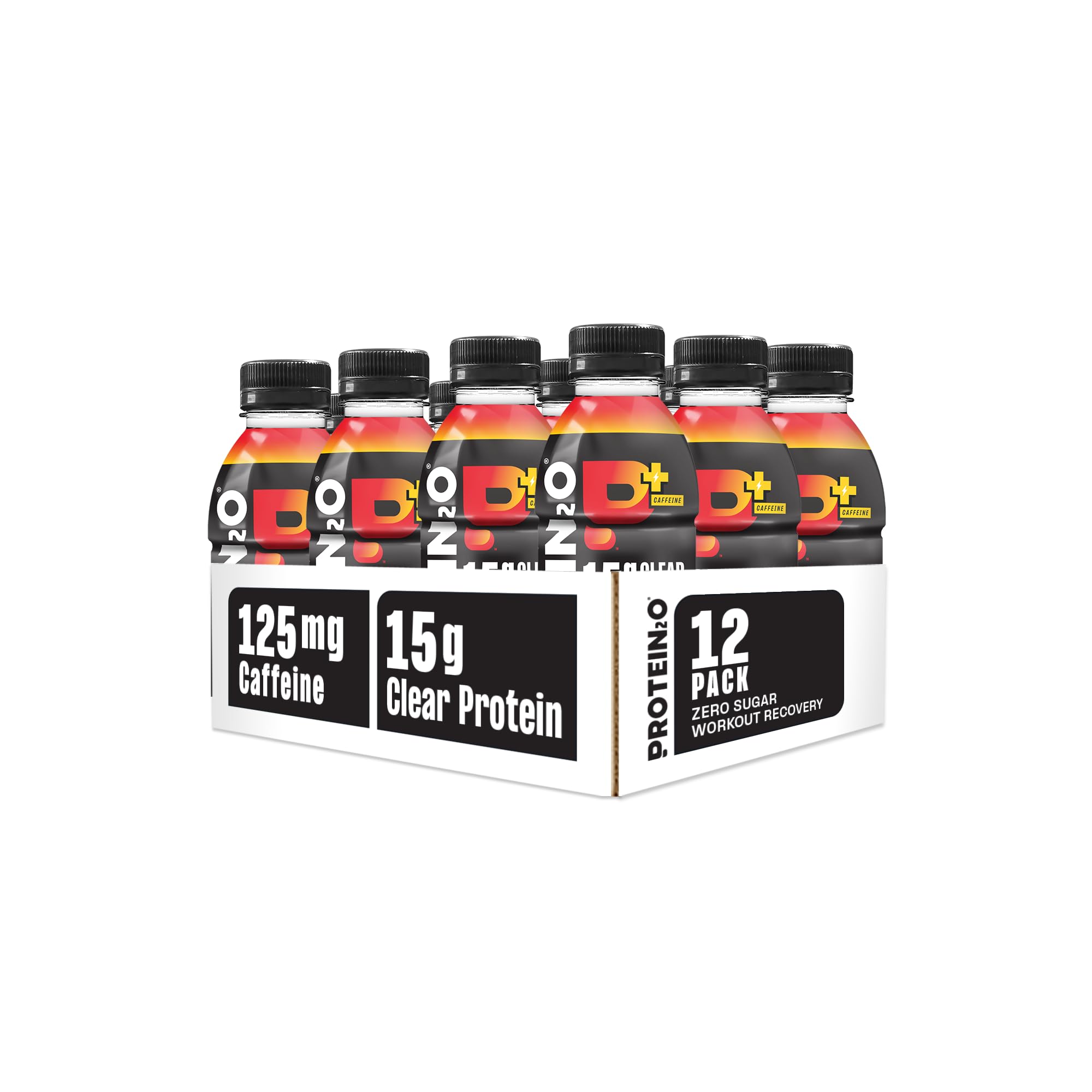 Protein2o etiqueta detalle de ingredientes resaltando electrolitos y cafeína