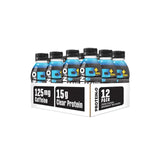 Protein2o primer plano de etiqueta con información de 15g proteína y electrolitos