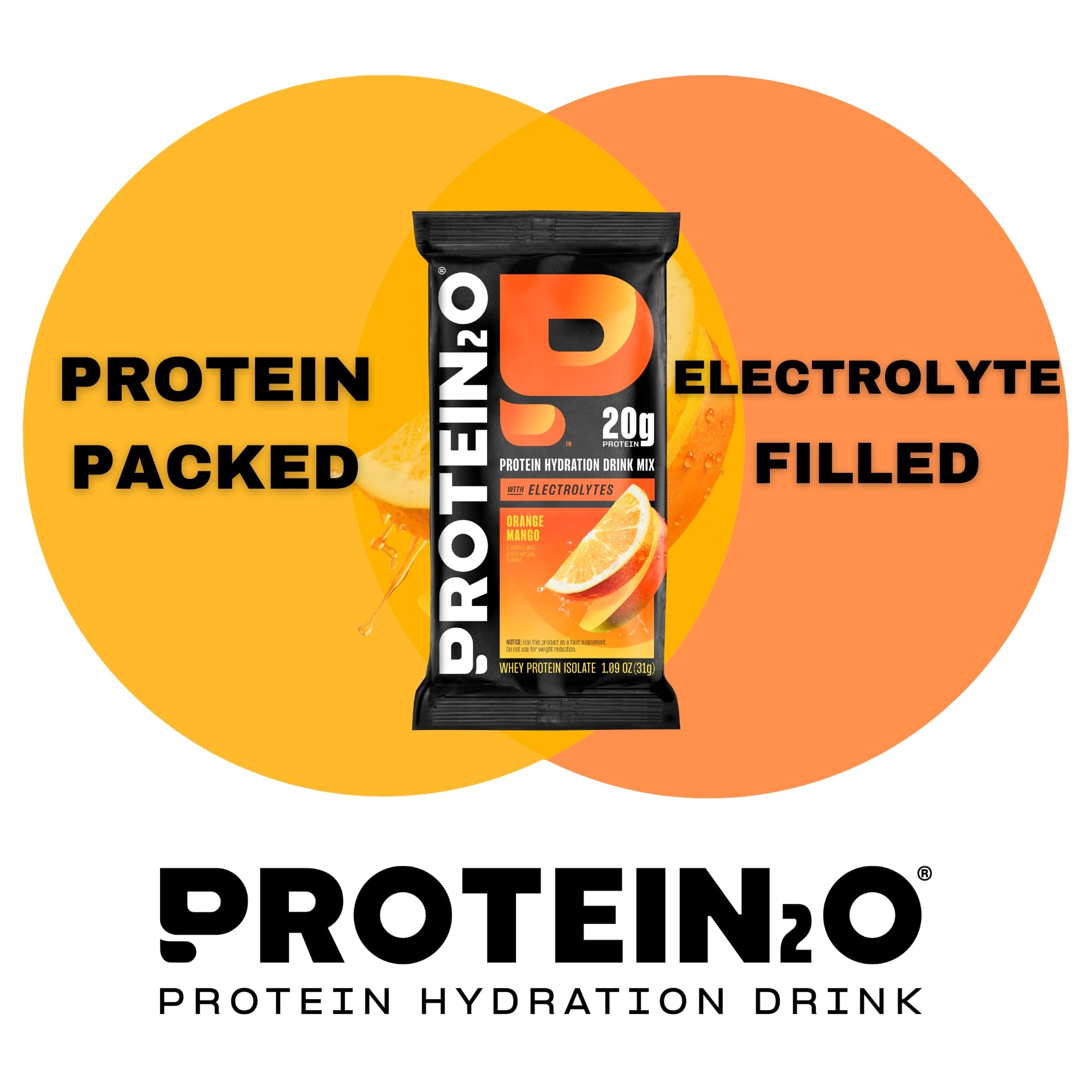 Protein2o etiqueta con información nutricional, muestra vitaminas y electrolitos