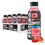 Protein2o imagen frontal del envase mostrando sabor fresa sandía y conveniencia