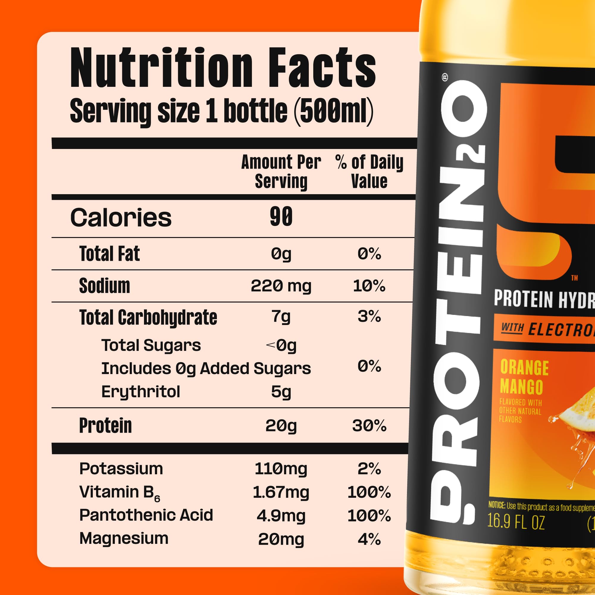 Protein2o tabla de ingredientes y valores nutricionales facilita elección informada