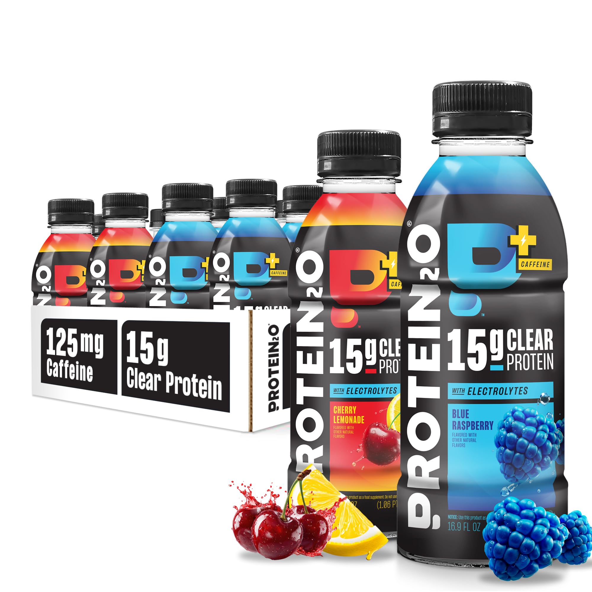 Protein2o frontal del envase mostrando el diseño y beneficios claros