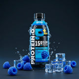 Protein2o líquido transparente en vaso para apreciar textura ligera y refrescante