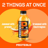 Protein2o bebida clara y sin grumos destacando textura ligera y refrescante