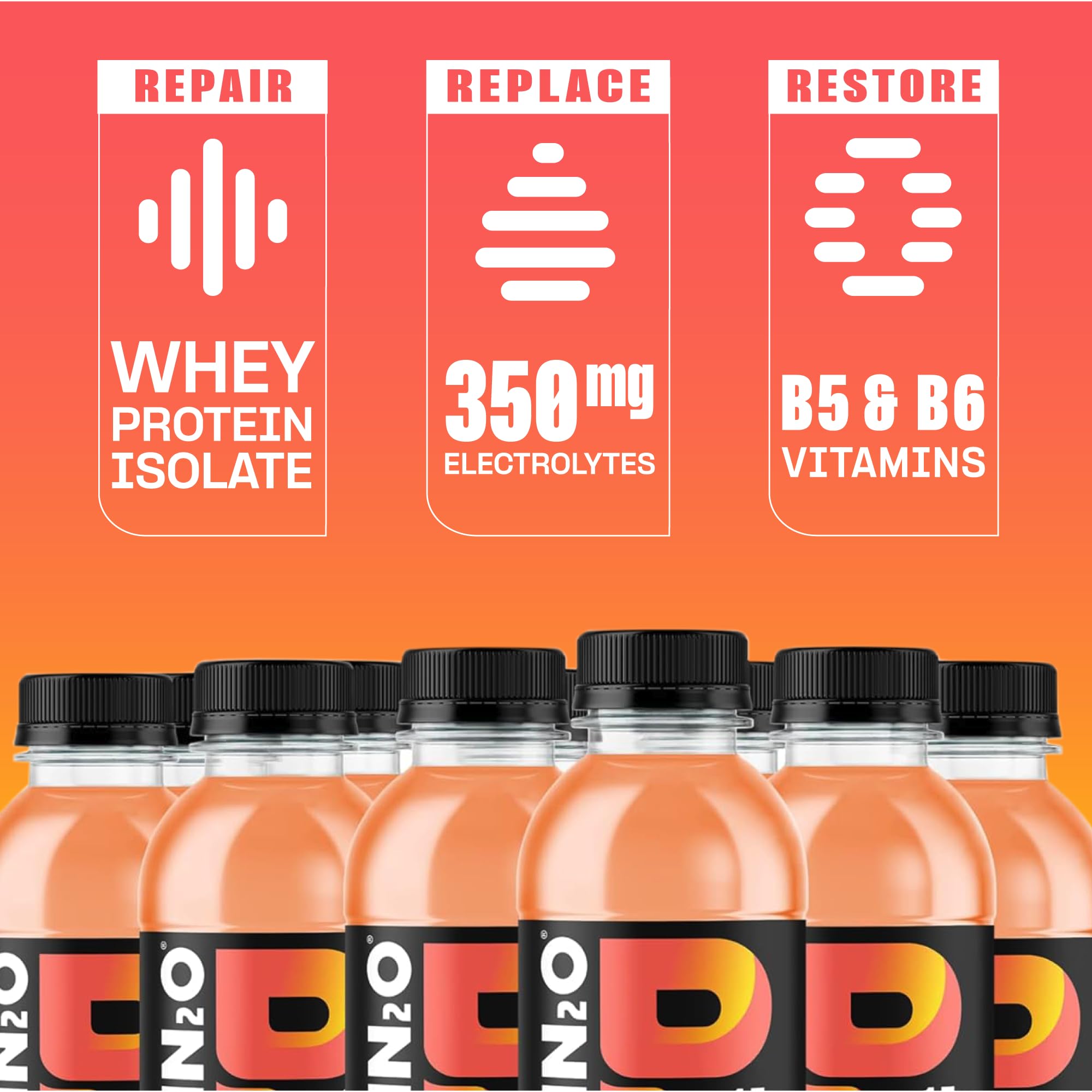 Protein2o bebida en bolsa de gimnasio lista para usar tras el entrenamiento