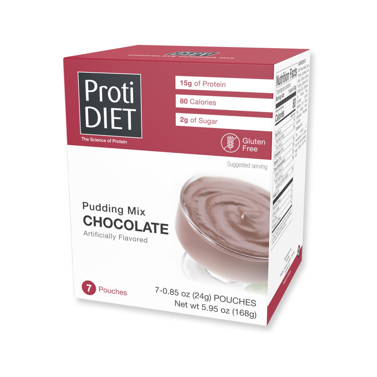 ProtiDIET frente del empaque mostrando 7 sobres y beneficios