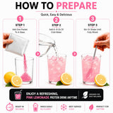 ProtiFit batido en vaso preparado con espuma y aporte proteico claro