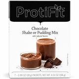 ProtiFit empaque frontal chocolate mostrando conveniencia y sabor