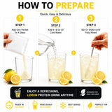 ProtiFit bebida preparada en vaso refrescante lista al instante