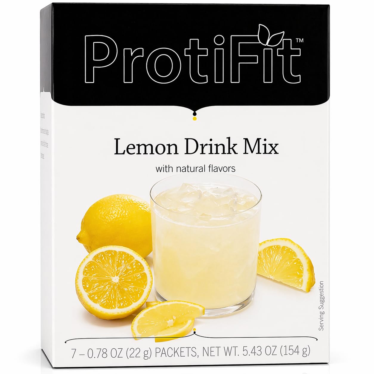 ProtiFit empaque frontal limon, formato práctico y con bajo calorías