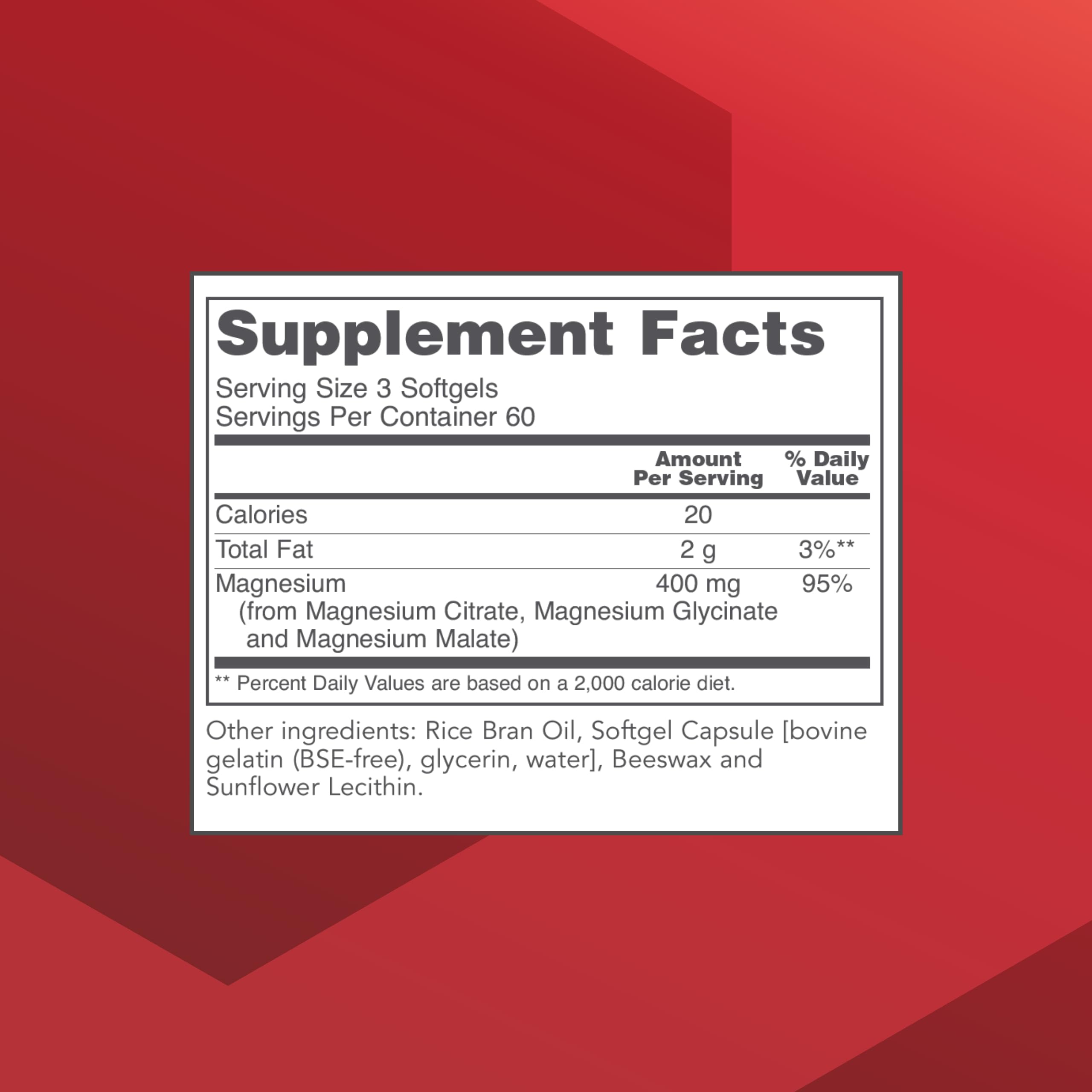 Protocol for Life Balance etiqueta de ingredientes con formas de magnesio visibles