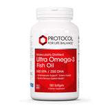 PROTOCOL FOR LIFE BALANCE frasco frontal mostrando 180 softgels y pureza