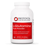 PROTOCOL FOR LIFE BALANCE envase frontal del L-Glutamine, presentación clara y beneficio de pureza