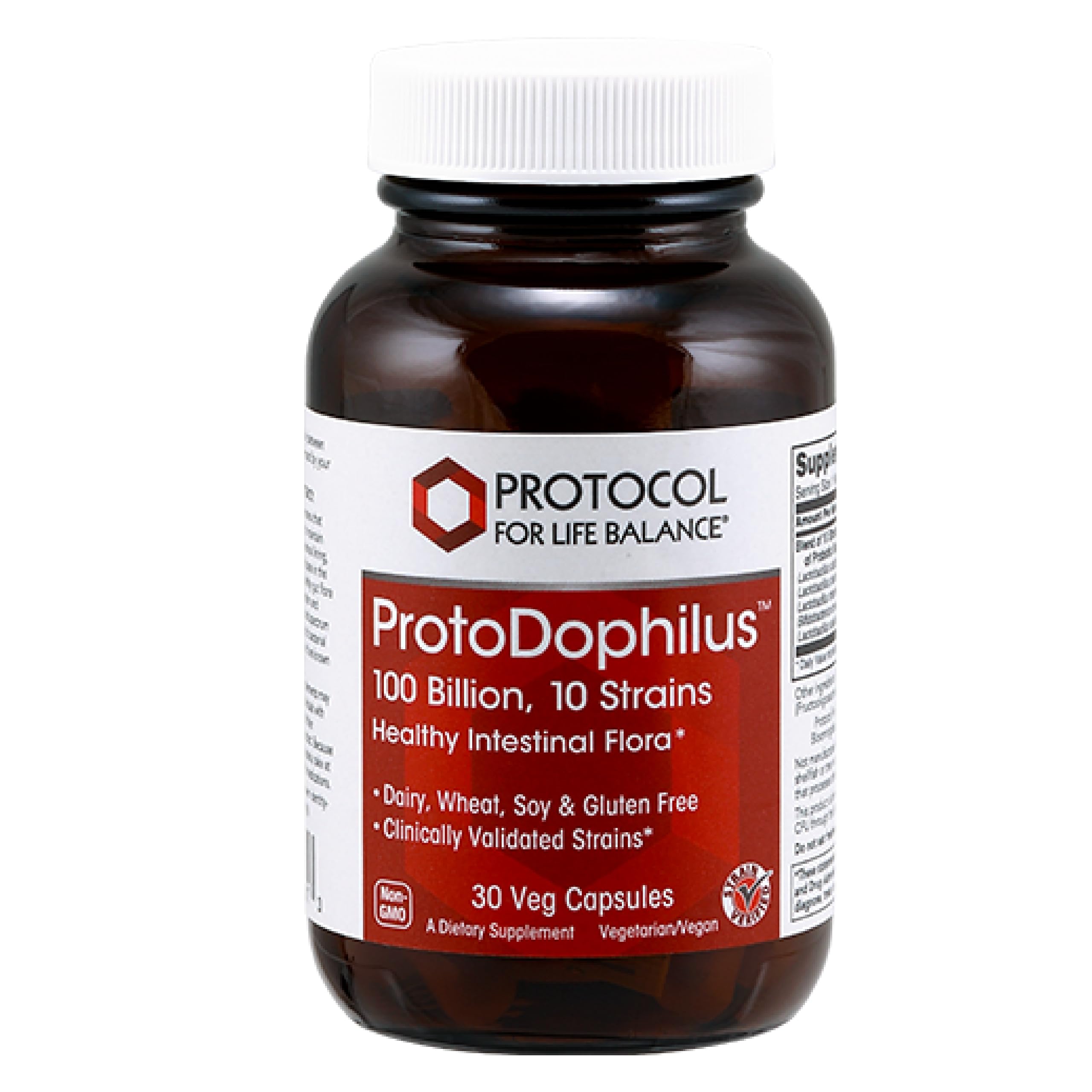 PROTOCOL FOR LIFE BALANCE frente del envase que muestra la marca y el beneficio probiótico
