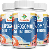 Prunucis frasco frontal liposomal glutatión mostrando envase y beneficios visibles