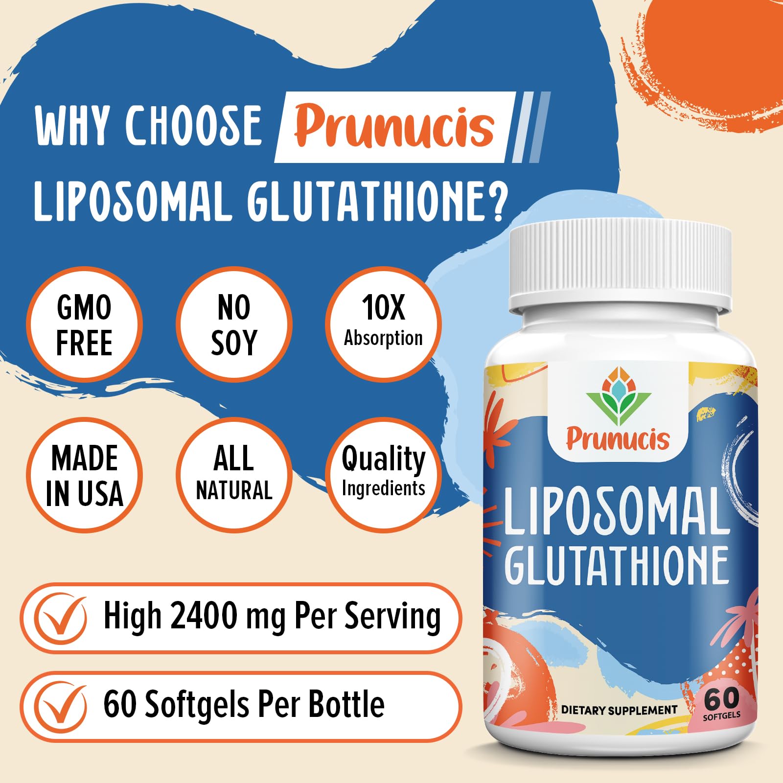 Prunucis montones de vitamina C, cardo mariano y ácido alfa-lipoico para soporte antioxidante