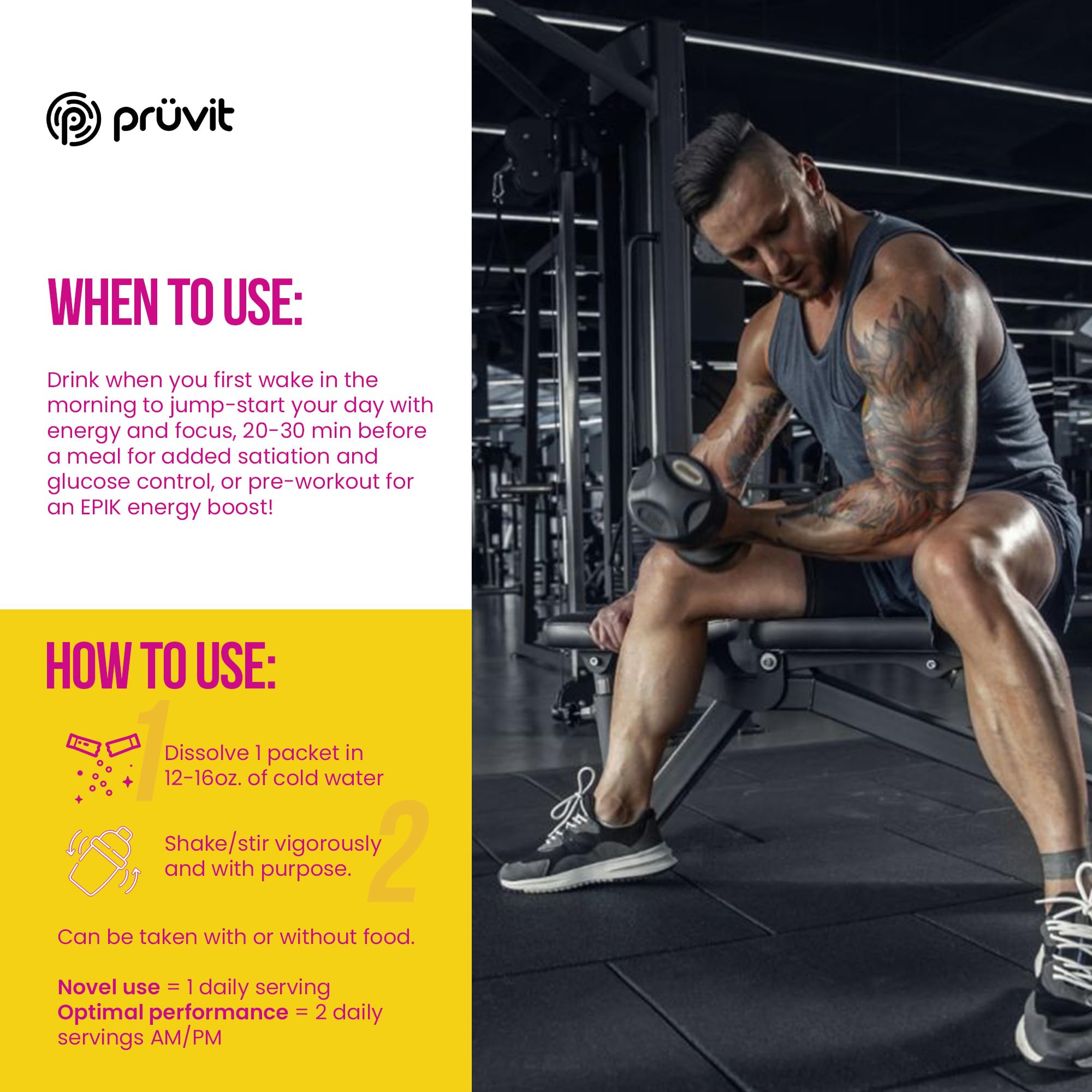 Prüvit bebida en escenario fitness para uso activo y sabor refrescante