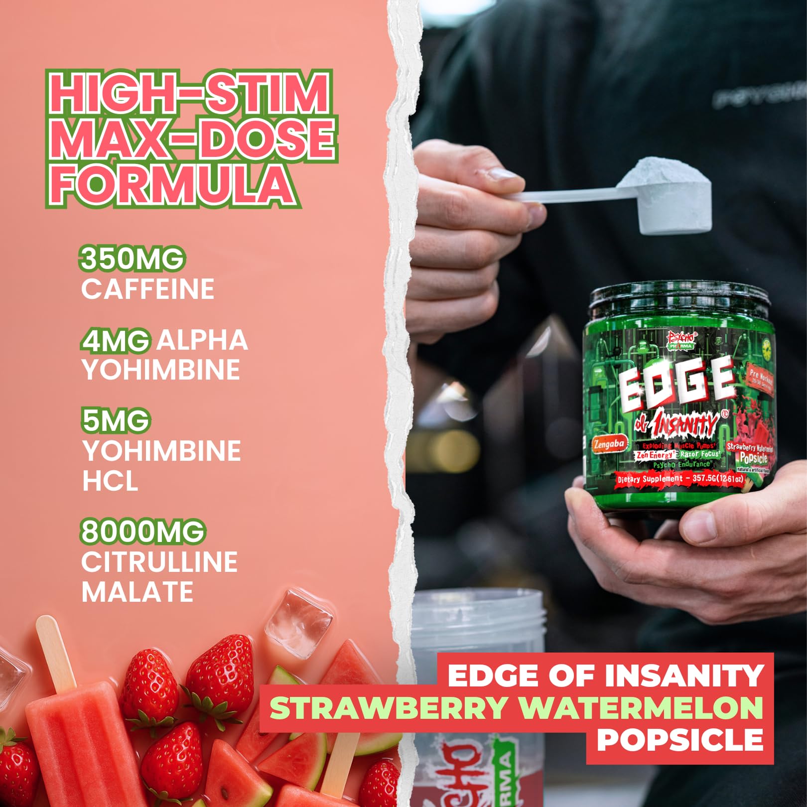 Psycho Pharma vaso con preentreno mezclado listo para consumir antes del entrenamiento