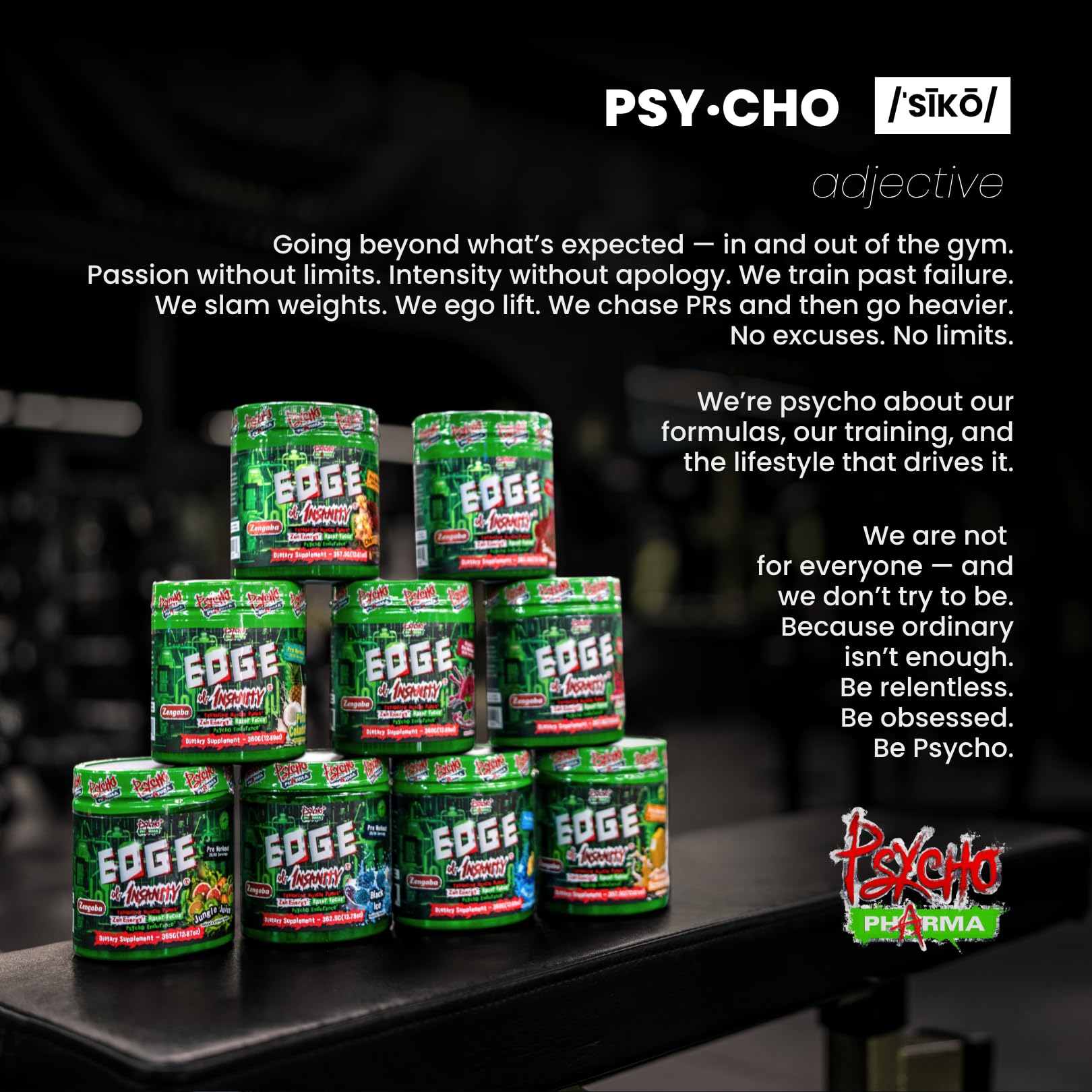 Psycho Pharma en uso en gimnasio beneficiando energía y rendimiento