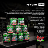 Psycho Pharma en uso en gimnasio beneficiando energía y rendimiento