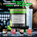 Psycho Pharma EDGE PUMP en ambiente de gimnasio resaltando uso práctico pre-entreno