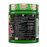 Psycho Pharma vaso con mezcla preparada, muestra disolución y color del producto