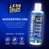 Pump Sauce etiqueta mostrando lista de ingredientes y concentración