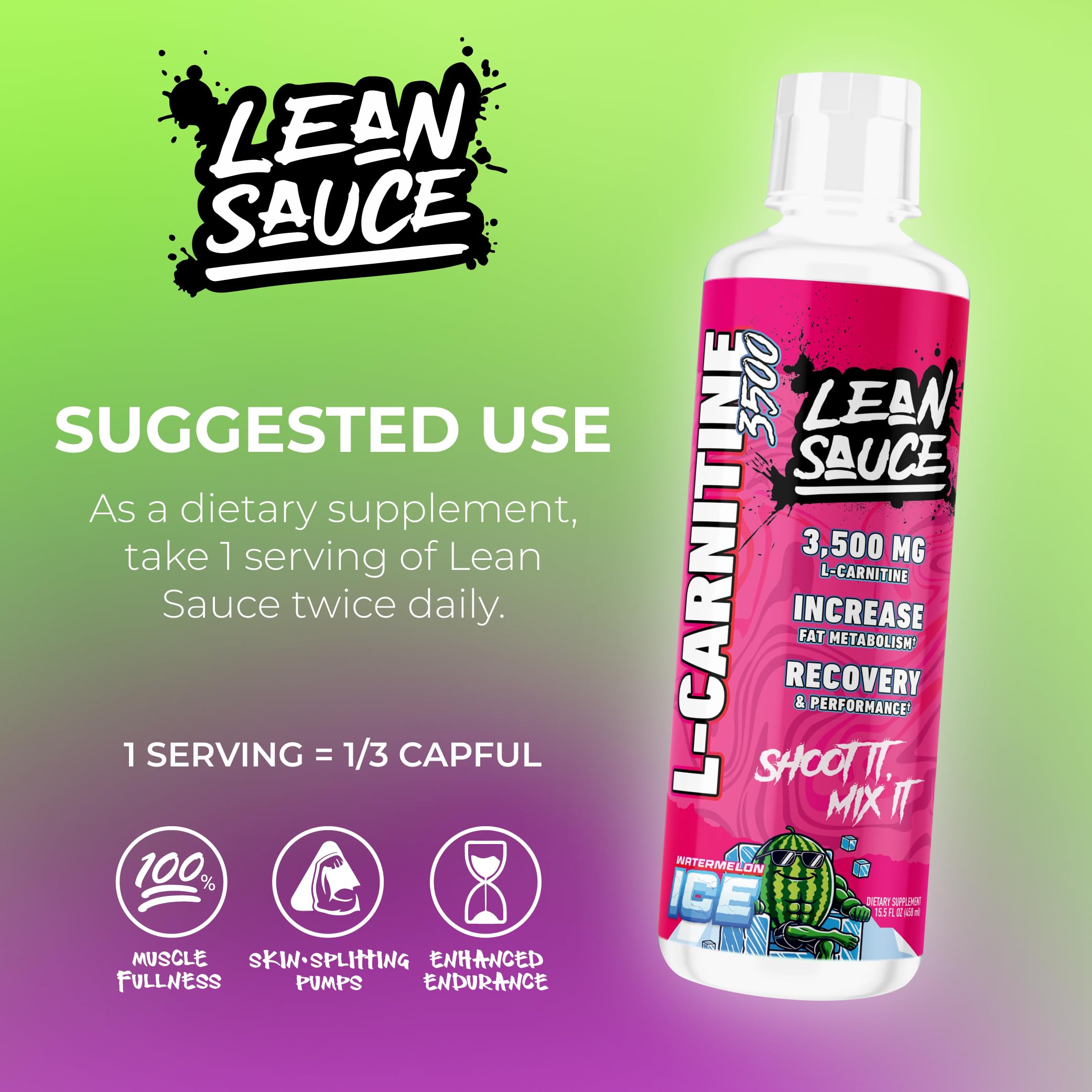 Pump Sauce etiqueta nutricional legible con 3500mg de L-Carnitina por porción