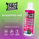 Pump Sauce etiqueta nutricional legible con 3500mg de L-Carnitina por porción