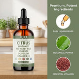 PURA Bergamot mezcla en vaso para una toma rápida y cómoda
