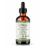 PURA Bergamot frasco delantero mostrando etiqueta clara y beneficios visibles