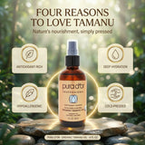 PURA D'OR aceite tamanu usado como mascarilla capilar para nutrición
