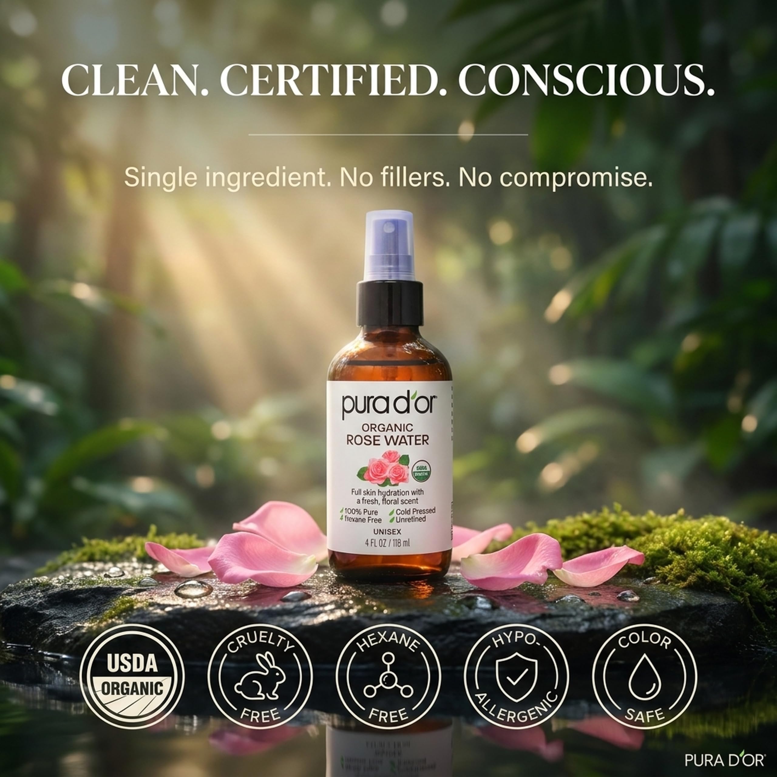 PURA D'OR aplicación en rostro para refrescar y mejorar absorción