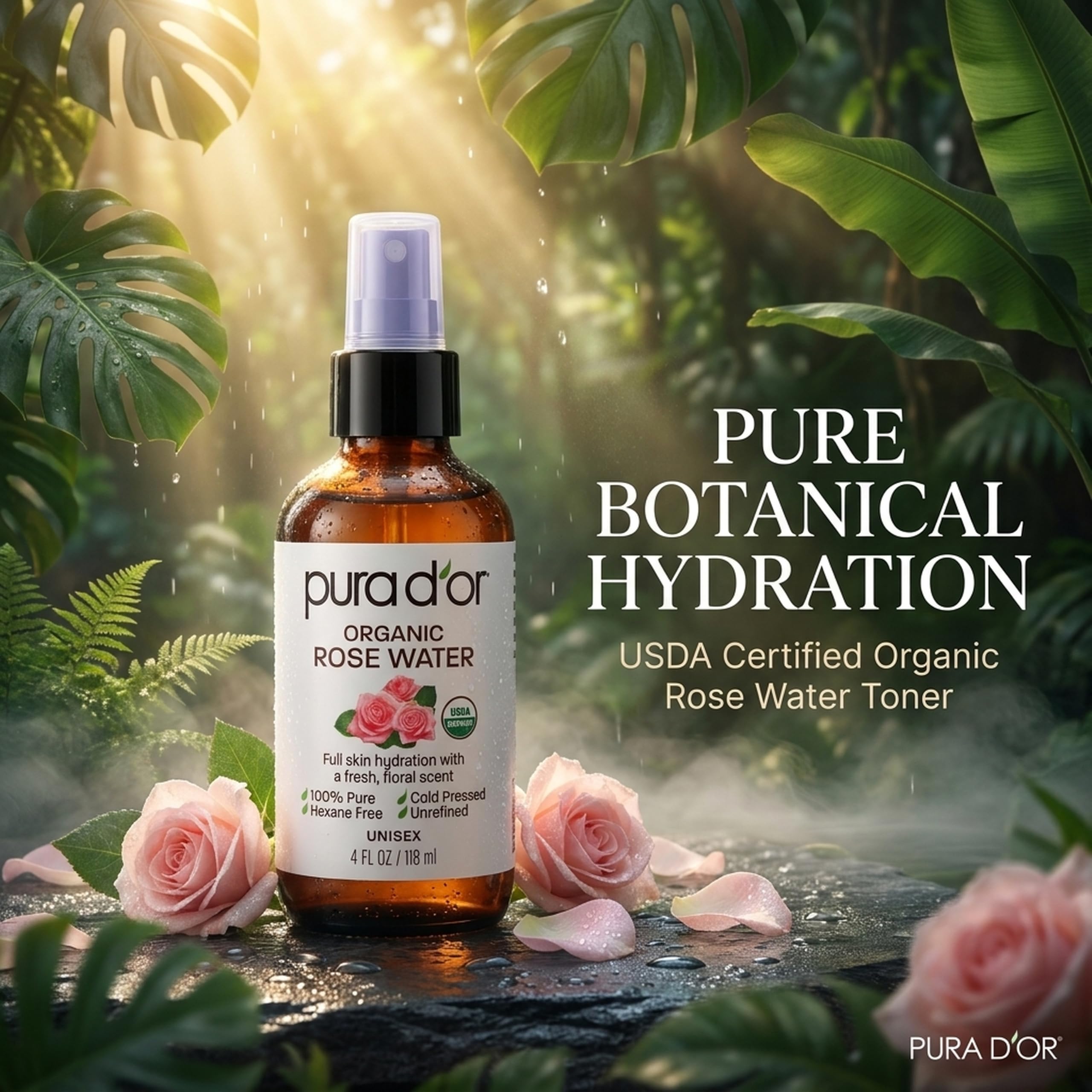 PURA D'OR etiqueta certificada USDA en envase que transmite confianza