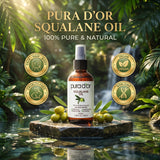 PURA D'OR aplicación facial con manos mostrando hidratación no grasa