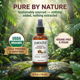 PURA D'OR botella ámbar que protege el aceite y conserva su potencia