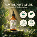PURA D'OR etiqueta con ingredientes orgánicos enfatizando certificación
