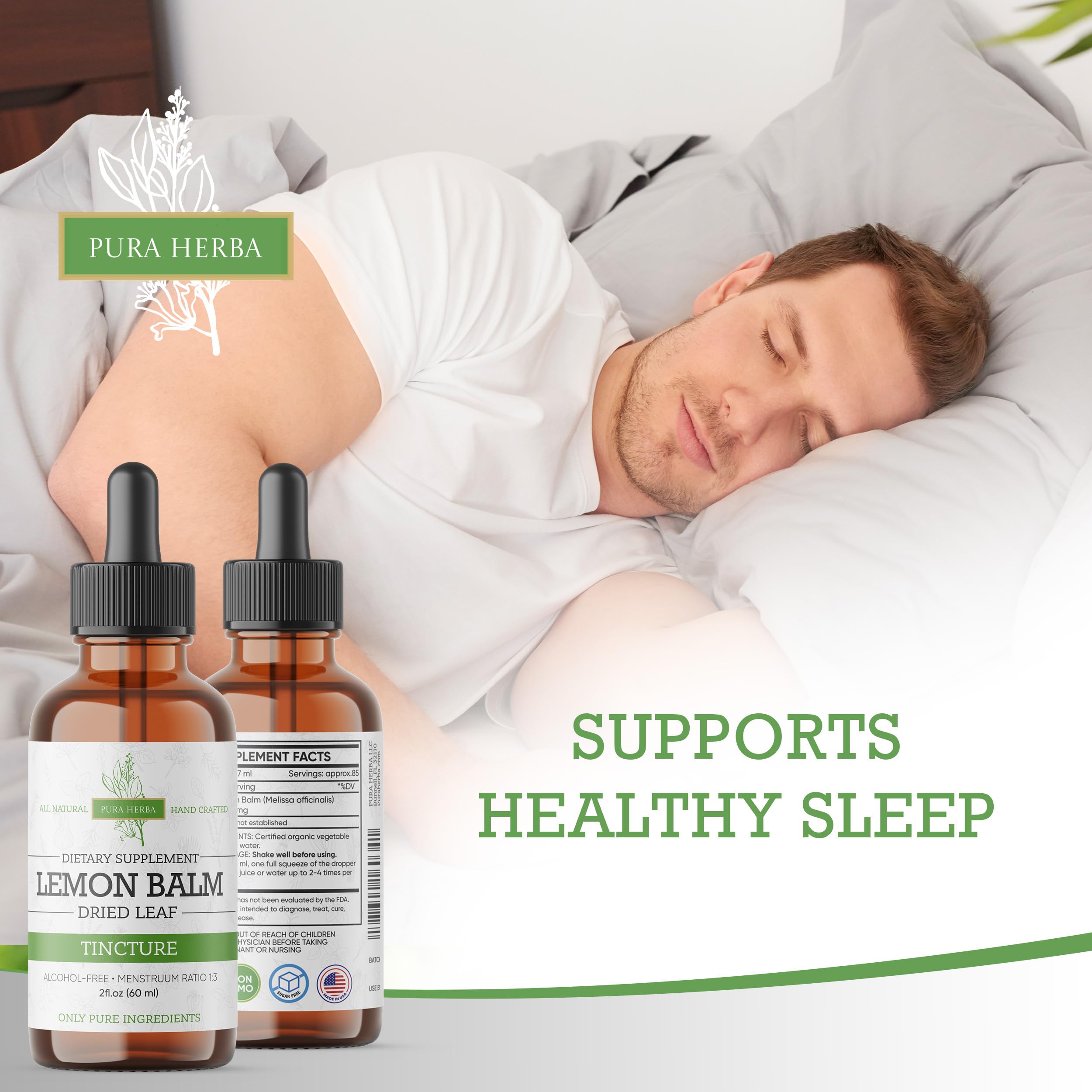 Pura Herba gota de extracto sin alcohol resaltando pureza