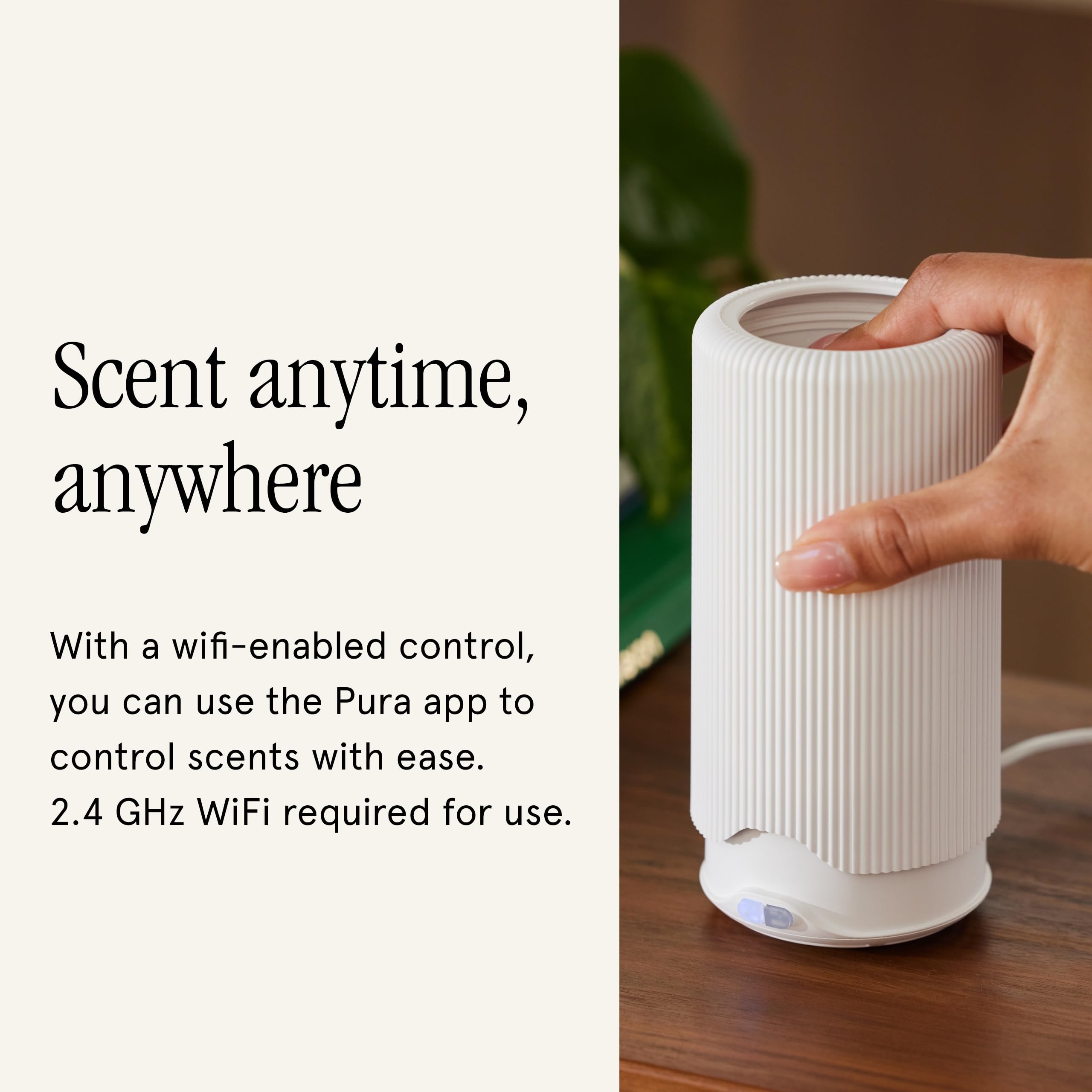 Pura recarga de fragancia con etiqueta visible compatible con Pura