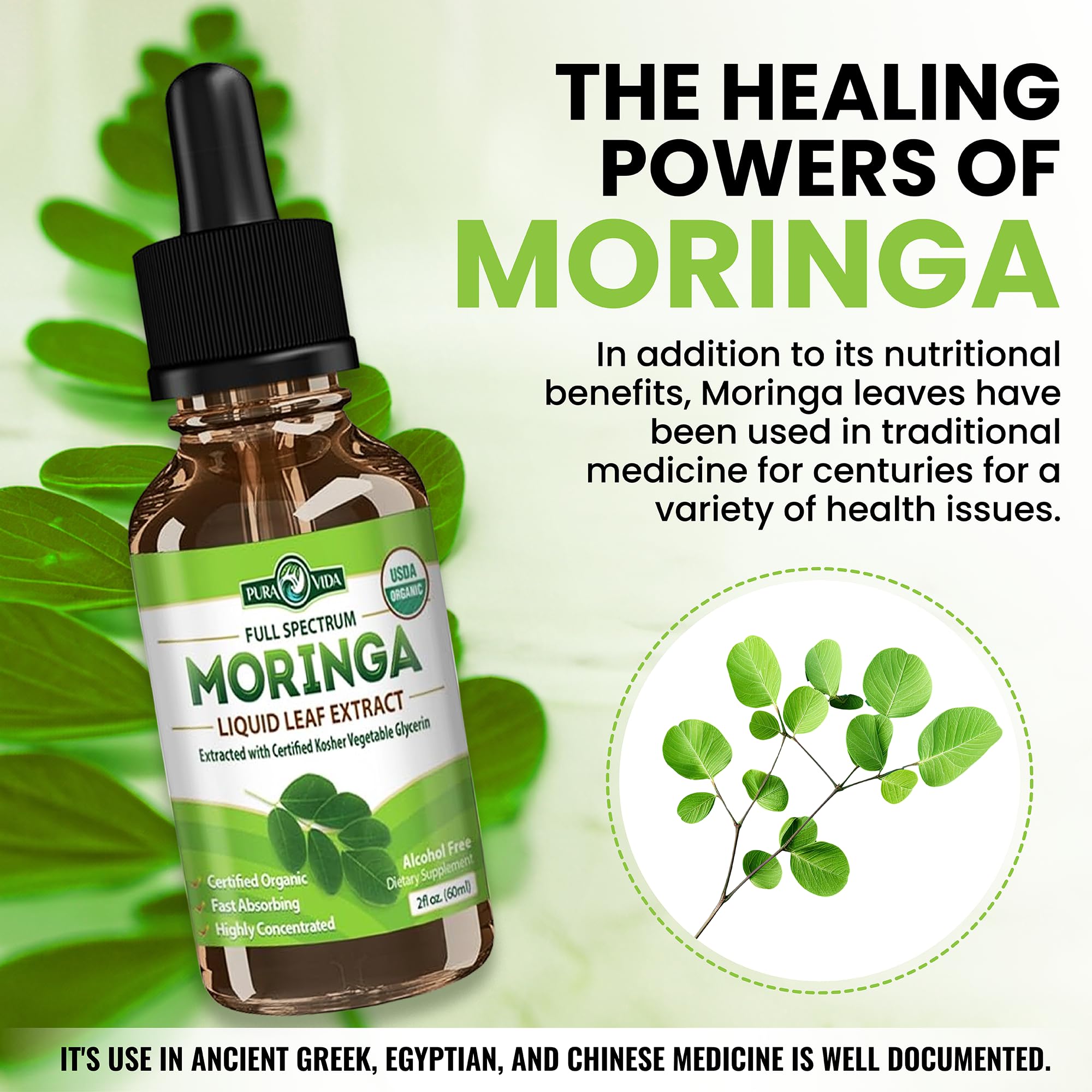 PURA VIDA MORINGA producto en mesa de desayuno para uso cotidiano