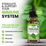 PURA VIDA MORINGA gotero en mano mostrando control preciso de la dosis