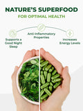 Envase abierto Pura Vida Moringa 120ct mostrando contenido y presentación
