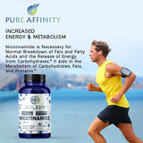 Pure Affinity frasco junto a regla para comparación de tamaño práctica