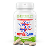 Pure Care Pro envase frontal de Tryglicare mostrando 60 cápsulas y beneficios veganos