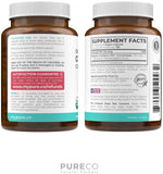 PURE CO capsulas junto a arándanos frescos indicando origen natural
