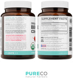 Cápsula PURE CO abierta mostrando polvo y concentración del extracto