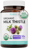 PURE CO frasco frontal mostrando etiqueta orgánica y potencia 30:1