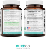 PURE CO cápsula comparada con una moneda para ver escala y dosis práctica